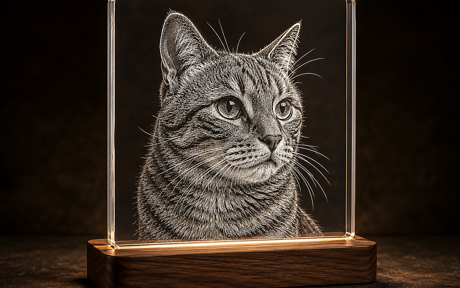 Acrylic Engraved Pet Portraits example 2
