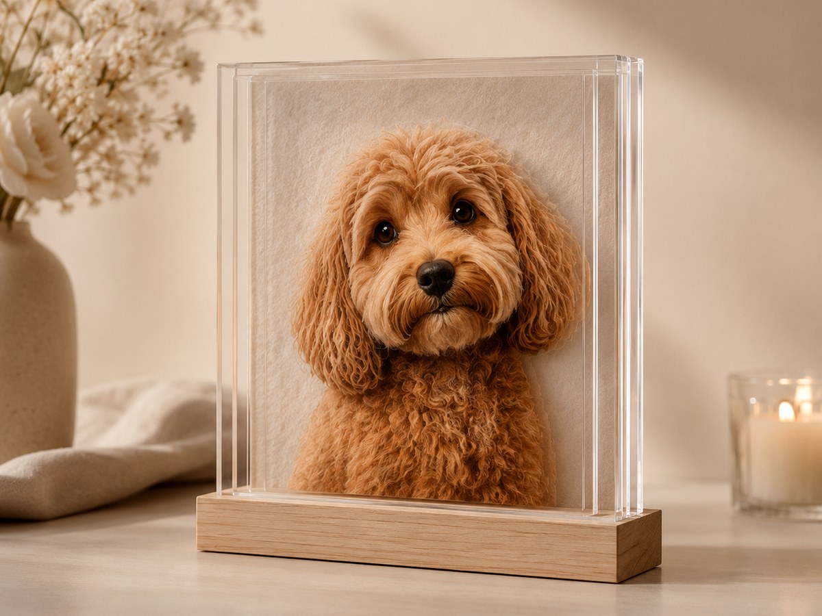 acrylic engraved pet lamp
