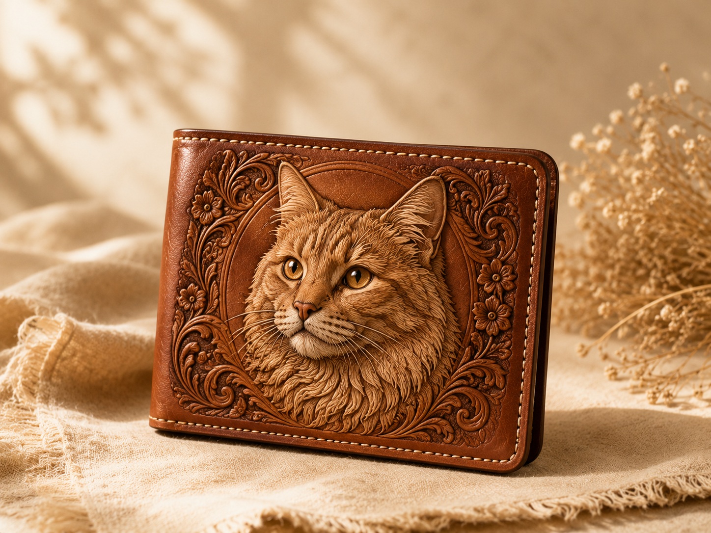 Handcrafted Leather Pet Portrait Accessories example 2