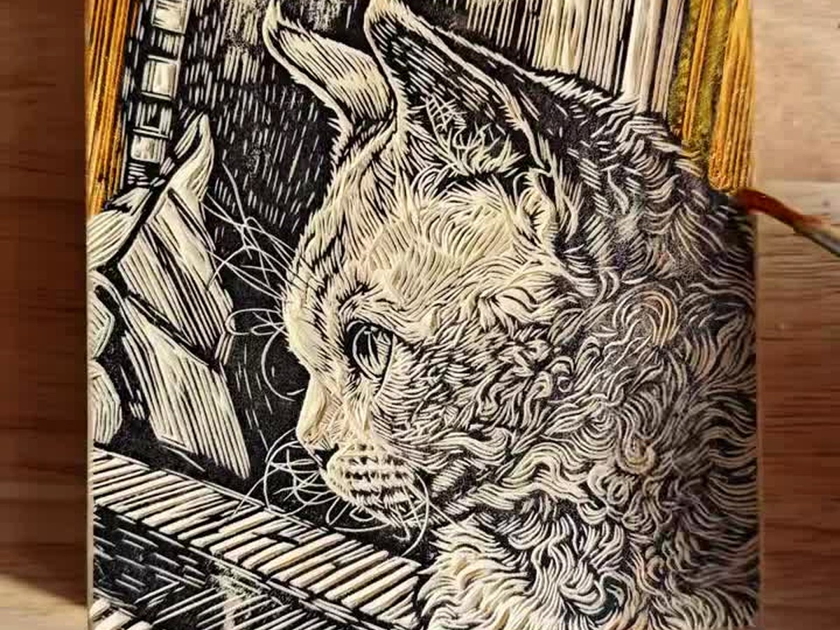 woodblock print process